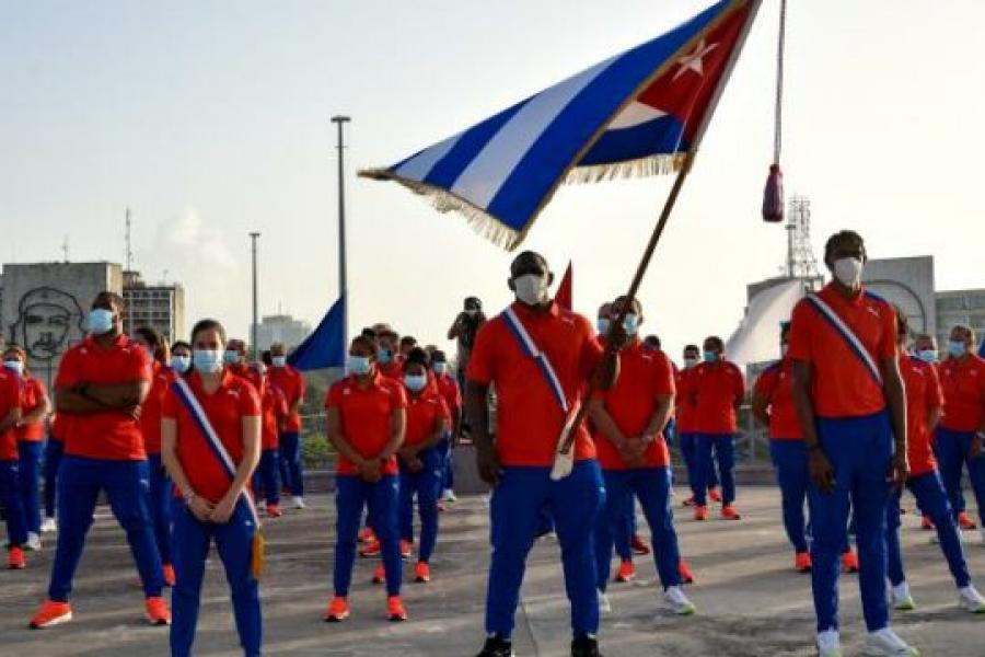 Abanderamiento de la delegación cubana a Tokio2020