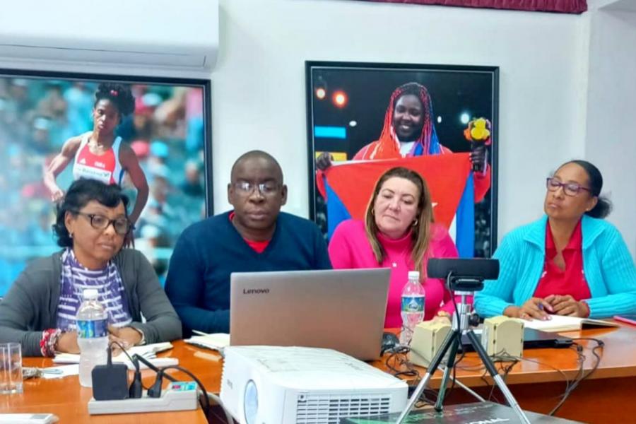 De manera online se reunieron hoy directivos senegaleses y cubanos, en materia de ciencias de la cultura física y el deporte